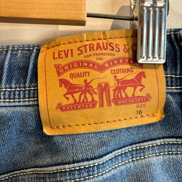 LEVI’S Sz 16 Junior Jogger Soft Denim Pockets Elastic Waist & Hem Jeans - Picture 8 of 11